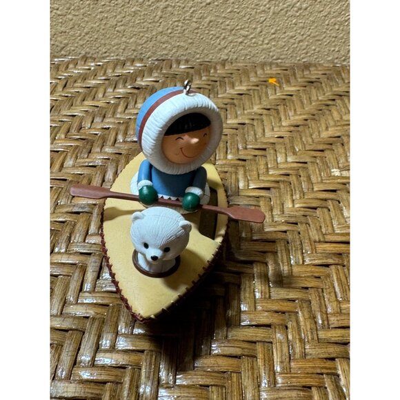 Hallmark 2014 Frosty Friends / Ed Seale Eskimo In Boats Ornaments - Picture 5 of 8